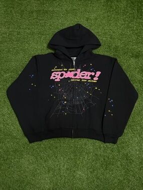 Classic Black Sp5der Zip Up